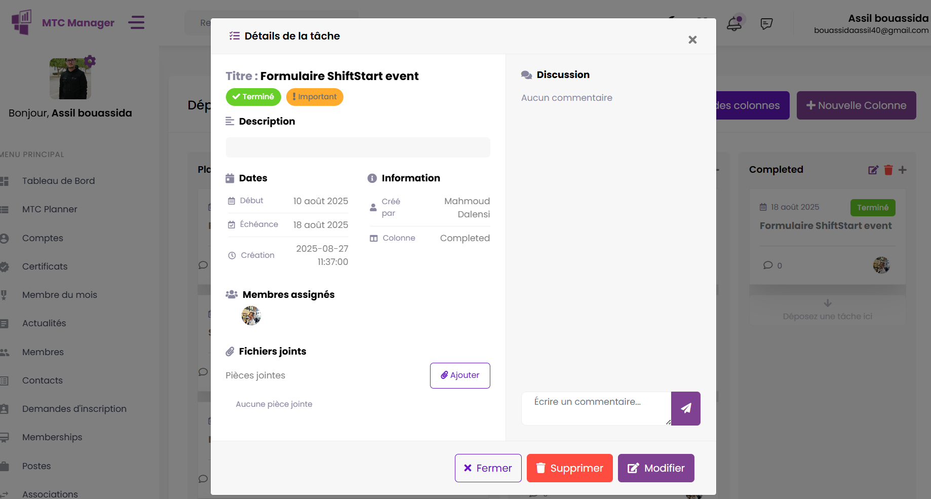 Team Members Assignment